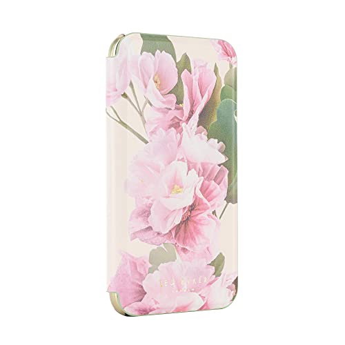 Ted Baker LIRIO Cream Flower Placement Mirror Folio Phone Case for iPhone 11 Green Gold Shell von Ted Baker