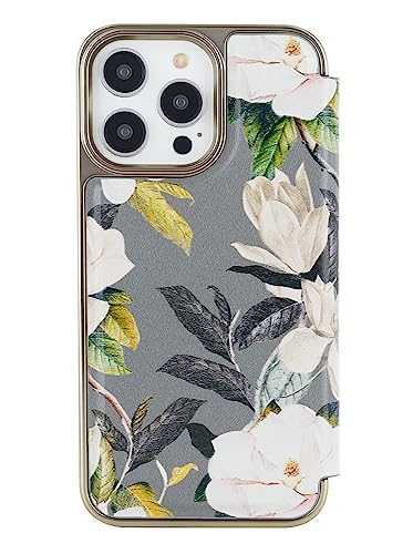 Ted Baker Opal Spiegel-Folio-Schutzhülle für iPhone 14 Pro, Grau von Ted Baker