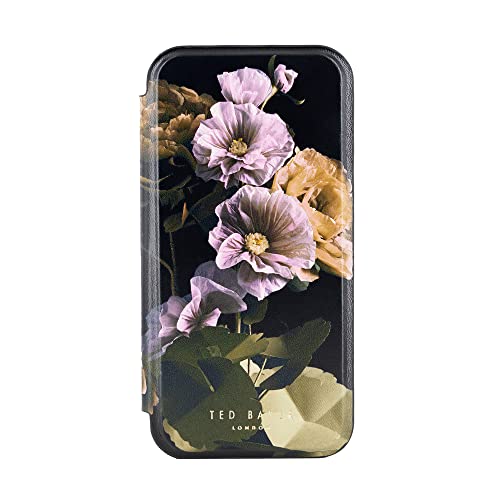 Ted Baker Paper Flowers Mirror Folio Case Kompatibel mit iPhone 15 - Schwarz von Ted Baker