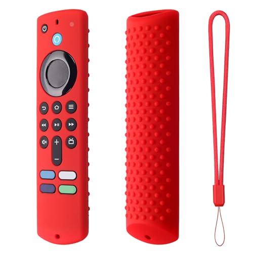 Tedious Silikon Hülle für Fire-TV-Stick 4K All-New | Stoßfeste Fernbedienungs Schutzhülle mit Trageband | Kratzfeste Schutzhülle für Fernbedienungszubehör für Fire-TV-Stick 4K von Tedious