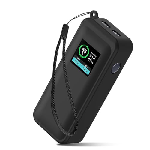 Tedubax Weiche Silikonhülle für Anker Prime Powerbank, 12000 mAh, 2-Port-tragbares Ladegerät mit 130 W Ausgang (nur Hülle), Schwarz von Tedubax