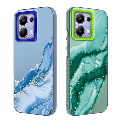 Tedyhulle 2 Stück Handyhülle für Xiaomi Redmi Note 13 Pro 4G/ Poco M6 PRO 4G, Ästhetisches Marmormuster, Weiche TPU-Stoßstange, Stoßfeste Kratzfeste schützende Handy-Hülle, Grün und Blau Tedyhulle 2 Stück Handyhülle für Xiaomi Redmi Note 13 Pro 4G/ Poco M6 PRO 4G, Ästhetisches Marmormuster, Weiche TPU-Stoßstange, Stoßfeste Kratzfeste schützende Handy-Hülle, Grün und Blau von Tedyhulle