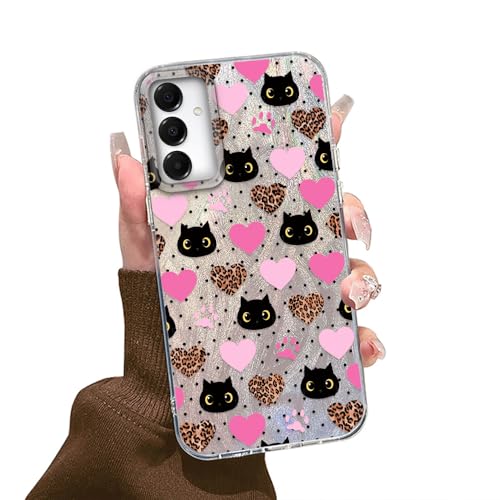 Tedyhulle Hülle für Samsung Galaxy A55 5G Handyhülle mit Cartoon Leopardenmuster Liebe Aesthetic Muster, Dünne Schutzhülle Stoßfest Kratzfest Weich TPU Bumper Hard Cover Case für Frauen Mädchen Tedyhulle Hülle für Samsung Galaxy A55 5G Handyhülle mit Cartoon Leopardenmuster Liebe Aesthetic Muster, Dünne Schutzhülle Stoßfest Kratzfest Weich TPU Bumper Hard Cover Case für Frauen Mädchen von Tedyhulle