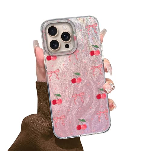 Tedyhulle Hülle für iPhone 15 Pro Max Handyhülle mit Nette Rosa Kirsche Aesthetic Muster, Dünne Schutzhülle Stoßfest Kratzfest Weich Silikon TPU Bumper Hard Handytasche Cover Case Tedyhulle Hülle für iPhone 15 Pro Max Handyhülle mit Nette Rosa Kirsche Aesthetic Muster, Dünne Schutzhülle Stoßfest Kratzfest Weich Silikon TPU Bumper Hard Handytasche Cover Case von Tedyhulle