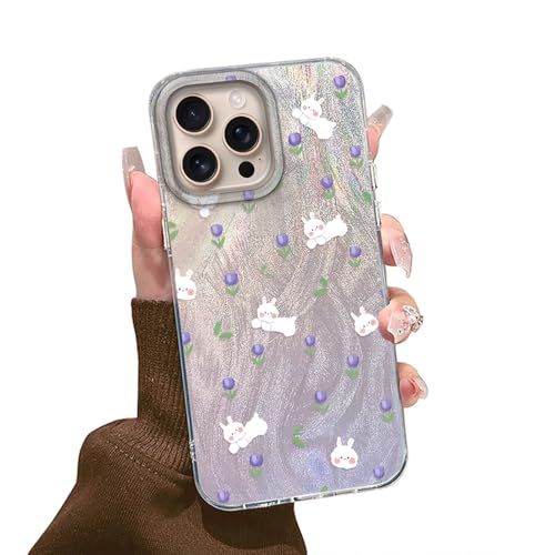 Tedyhulle Hülle für iPhone 15 Pro Max Handyhülle mit Süße Kaninchen Lila Blume Muster Aesthetic, Bunt Dünne Schutzhülle Stoßfest Kratzfest Handytasche Cover Case Tedyhulle Hülle für iPhone 15 Pro Max Handyhülle mit Süße Kaninchen Lila Blume Muster Aesthetic, Bunt Dünne Schutzhülle Stoßfest Kratzfest Handytasche Cover Case von Tedyhulle