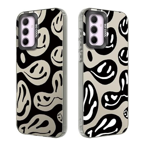 Tedyhulle 2 Stück Handyhülle für Samsung Galaxy A15 4G/5G, Lustiges Lächeln Gesicht Muster, Weiche TPU Stoßstange mit hartem PC-Fall, Stoßfeste Kratzfeste schützende Handyhülle, Schwarzes Titan Tedyhulle 2 Stück Handyhülle für Samsung Galaxy A15 4G/5G, Lustiges Lächeln Gesicht Muster, Weiche TPU Stoßstange mit hartem PC-Fall, Stoßfeste Kratzfeste schützende Handyhülle, Schwarzes Titan von Tedyhulle
