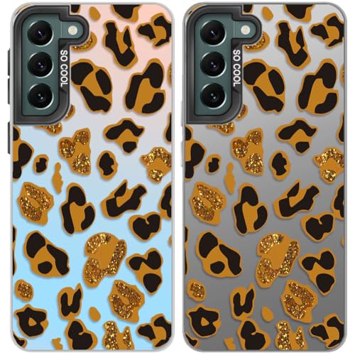 Tedyhulle 2 Stück Handyhülle für Samsung Galaxy S21 FE 5G, ästhetisches Leopardenmuster, weicher TPU-Stoßfänger mit hartem PC-Fall, stoßfeste Kratzfeste Schutzhülle, irisierendes und schwarzes Titan Tedyhulle 2 Stück Handyhülle für Samsung Galaxy S21 FE 5G, ästhetisches Leopardenmuster, weicher TPU-Stoßfänger mit hartem PC-Fall, stoßfeste Kratzfeste Schutzhülle, irisierendes und schwarzes Titan von Tedyhulle