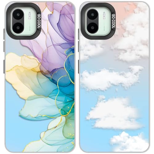 Tedyhulle 2 Stück Handyhülle für Xiaomi Redmi A1/ A2 Hülle, Ästhetische Wolken und Marmor-Muster, Stoßfeste Kratzfeste schützende Schutzhülle für Frauen und Mädchen, Regenbogen irisierend Tedyhulle 2 Stück Handyhülle für Xiaomi Redmi A1/ A2 Hülle, Ästhetische Wolken und Marmor-Muster, Stoßfeste Kratzfeste schützende Schutzhülle für Frauen und Mädchen, Regenbogen irisierend von Tedyhulle