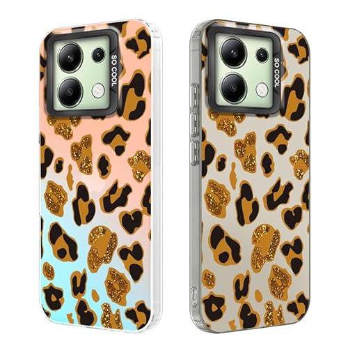 Tedyhulle 2 Stück Handyhülle für Xiaomi Redmi Note 13 4G, ästhetisches Leopardenmuster, weicher TPU-Stoßfänger mit hartem PC-Fall, stoßfeste Kratzfeste Schutzhülle, irisierendes und schwarzes Titan Tedyhulle 2 Stück Handyhülle für Xiaomi Redmi Note 13 4G, ästhetisches Leopardenmuster, weicher TPU-Stoßfänger mit hartem PC-Fall, stoßfeste Kratzfeste Schutzhülle, irisierendes und schwarzes Titan von Tedyhulle
