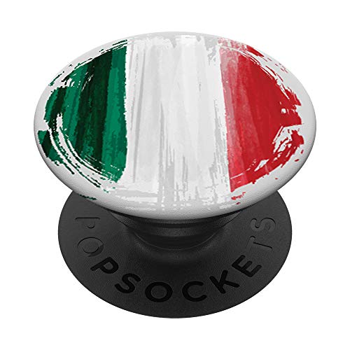 Italian Flag Italy Water Color Italia Italiano PopSockets PopGrip: Ausziehbarer Sockel und Griff für Handys/Tablets mit Tauschbarem Top von Tee Styley