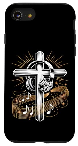 Worship Music Cross Kopfhörer Hülle für iPhone SE (2020) / 7 / 8 von Tee Time Pulse