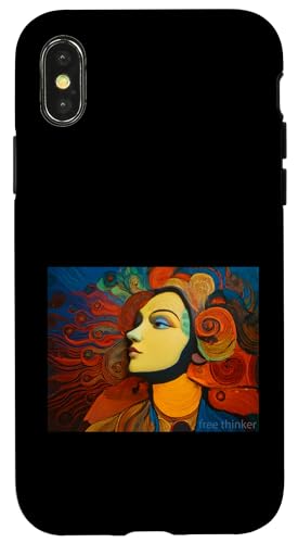 Freidenker - bunte Illustration Hülle für iPhone X/XS von Tee4Tu / Cookie Money Design
