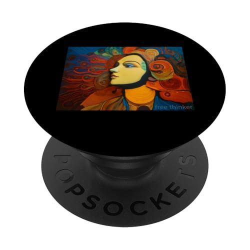 Freidenker - bunte Illustration PopSockets Klebender PopGrip Freidenker - bunte Illustration PopSockets Klebender PopGrip von Tee4Tu / Cookie Money Design