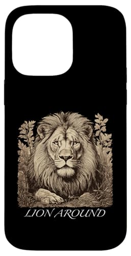 Rund um den Löwen - Löwenillustration Hülle für iPhone 14 Pro Max Rund um den Löwen - Löwenillustration Hülle für iPhone 14 Pro Max von Tee4Tu / Cookie Money Design