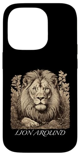 Rund um den Löwen - Löwenillustration Hülle für iPhone 14 Pro Rund um den Löwen - Löwenillustration Hülle für iPhone 14 Pro von Tee4Tu / Cookie Money Design
