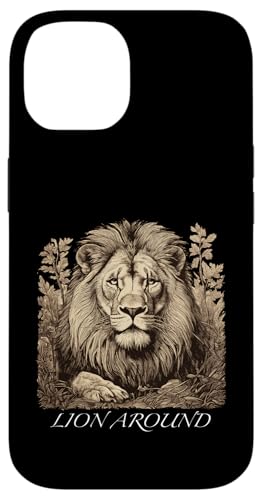 Rund um den Löwen - Löwenillustration Hülle für iPhone 14 Rund um den Löwen - Löwenillustration Hülle für iPhone 14 von Tee4Tu / Cookie Money Design