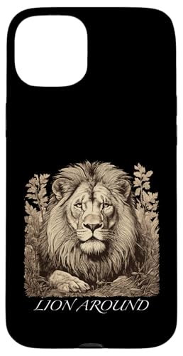 Rund um den Löwen - Löwenillustration Hülle für iPhone 15 Plus Rund um den Löwen - Löwenillustration Hülle für iPhone 15 Plus von Tee4Tu / Cookie Money Design