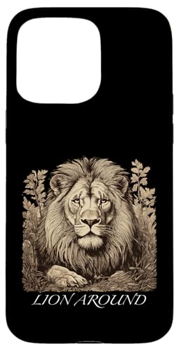 Rund um den Löwen - Löwenillustration Hülle für iPhone 15 Pro Max Rund um den Löwen - Löwenillustration Hülle für iPhone 15 Pro Max von Tee4Tu / Cookie Money Design