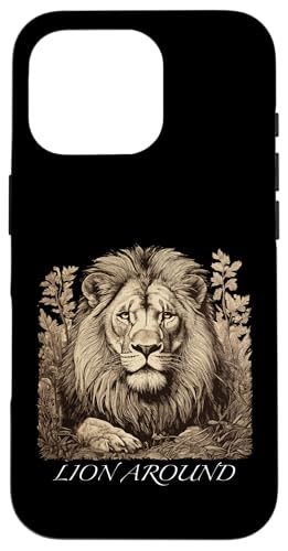 Rund um den Löwen - Löwenillustration Hülle für iPhone 16 Pro Rund um den Löwen - Löwenillustration Hülle für iPhone 16 Pro von Tee4Tu / Cookie Money Design