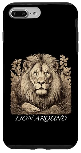 Rund um den Löwen - Löwenillustration Hülle für iPhone 7 Plus/8 Plus von Tee4Tu / Cookie Money Design