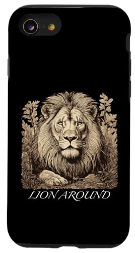 Rund um den Löwen - Löwenillustration Hülle für iPhone SE (2020) / 7 / 8 von Tee4Tu / Cookie Money Design