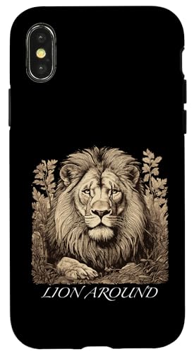 Rund um den Löwen - Löwenillustration Hülle für iPhone X/XS Rund um den Löwen - Löwenillustration Hülle für iPhone X/XS von Tee4Tu / Cookie Money Design