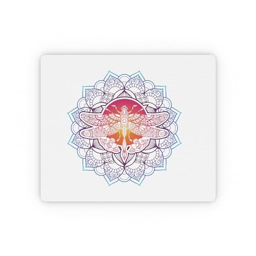 Cooles mystisches Libellen-Mandala-Grafik-Mauspad, rechteckig, 23,6 x 19,8 cm Cooles mystisches Libellen-Mandala-Grafik-Mauspad, rechteckig, 23,6 x 19,8 cm von Teegarb Letter Blanket