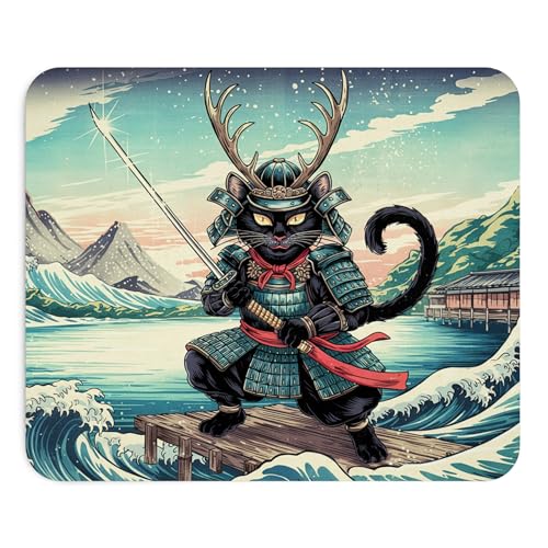 Teegarb Letter Blanket Mauspad Katze Samurai Illustration Japanisch Lustig 22 x 18 cm Mauspad Unterseite Gummi rutschfeste Matte Büro Laptop Schreibtisch Originelles Geschenk Katzen Teegarb Letter Blanket Mauspad Katze Samurai Illustration Japanisch Lustig 22 x 18 cm Mauspad Unterseite Gummi rutschfeste Matte Büro Laptop Schreibtisch Originelles Geschenk Katzen von Teegarb Letter Blanket