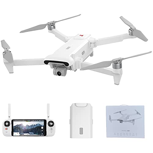 FIMI X8SE 2022 V2 Drohne mit Kamera 4K HD, 10km Kontrollabstand, Bürstenloser 3-Achsen Gimbal, 35 Minuten Flugzeit, Stufe 8 Windwiderstand, Professioneller RC Quadcopter, 2 Batterie + MP von Teeggi