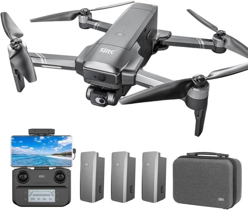 Teeggi SJRC F22S, Laser Hindernis Vermeidung, 3,5 km Flugdistanz Drohne (3840*2160P 30fps, mit Kamera EIS 2-Achsen Gimbal, 35 Minuten Flugzeit, GPS Intelligente) von Teeggi