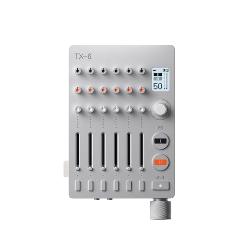 teenage engineering TX-6 tragbares 6-Kanal-Stereo-Mischpult und USB-Audio-Interface, Akku mit 8 Stunden Betriebszeit, BLE und USB-Midi, kompatibel mit iOS von Teenage Engineering