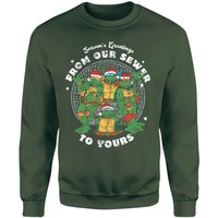 Teenage Mutant Ninja Turtles Sewer Season's Greetings Weihnachtspullover – Grün - XL von Teenage Mutant Ninja Turtles