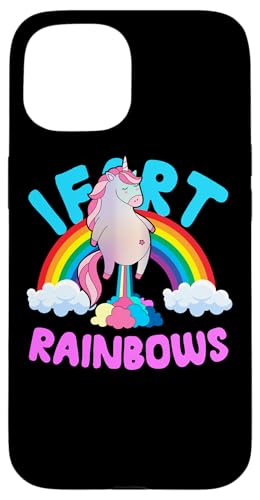 Einhorn I Furz Regenbogen, lustig, süß, sarkastischer Humor Hülle für iPhone 15 von Teerex Apparel
