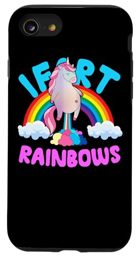 Einhorn I Furz Regenbogen, lustig, süß, sarkastischer Humor Hülle für iPhone SE (2020) / 7 / 8 von Teerex Apparel