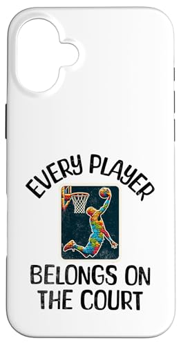 Basketball Autismus Bewusstsein Jeder Spieler gehört Hülle für iPhone 16 Plus Basketball Autismus Bewusstsein Jeder Spieler gehört Hülle für iPhone 16 Plus von Tees For Every Player Autism Awareness