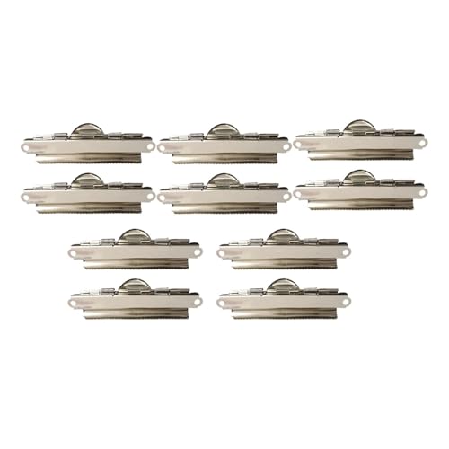 Büroklammern aus Metall, 10,2 cm lang, Scharnierklammern für Büro und Handwerk, 10 Stück Büroklammern aus Metall, 10,2 cm lang, Scharnierklammern für Büro und Handwerk, 10 Stück von Teesea