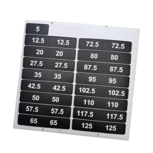 Gewichtsstapel-Etiketten, schwarze PVC-Aufkleber für Fitnessgeräte, 8,5 cm x 1,75 cm von Teesea