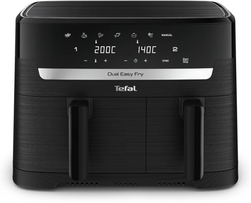 EY901N Dual Easy Fry Essential Heißluft-Fritteuse schwarz von Tefal