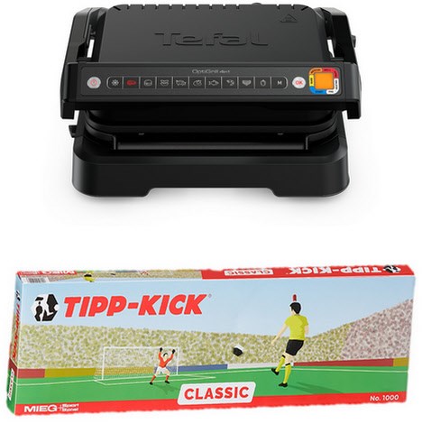 GC7748 OptiGrill 4in1 Kontaktgrill inkl. Tipp Kick Spiel GC7748 OptiGrill 4in1 Kontaktgrill inkl. Tipp Kick Spiel von Tefal