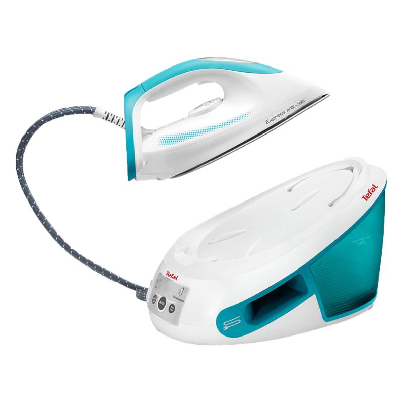 TEFAL Express Anti-Calc SV8010 | Dampfb?gelstation | Anti Calc | 6 bar Dampfdruck | 2800W | 400 g/min | Express | 1,8l | abnehmbarer Wasserbeh?lter von Tefal