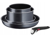 TEFAL | Pfannenset Ingenio XL Force | L1589502 | Backen | Durchmesser 16cm/20cm/22cm/28cm | Nicht geeignet für Induktionskochfeld | Abnehmbarer Griff | Schwarz von Tefal