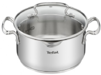 Tefal DUETTO+ G7194455, Rund, Edelstahl, Edelstahl, Keramik, Gas, Halogen, Induktion, Versiegelte Platte, 250 °C, Glas von Tefal