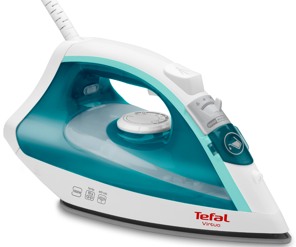 Tefal Dampfbügeleisen Virtuo FV1710, weiß/türkis Tefal Dampfbügeleisen Virtuo FV1710, weiß/türkis von Tefal