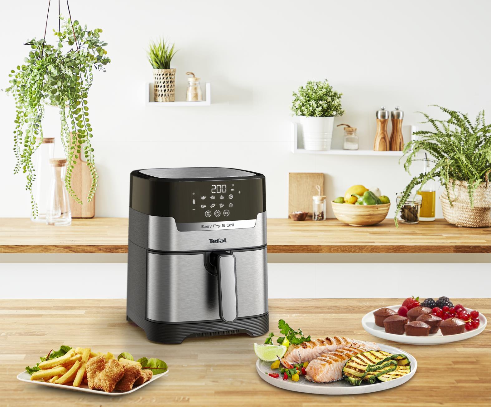 Tefal Easy Fry & Grill DELUXE (EY505D) - Heißluftfritteuse - 4,2 l - 80 °C - 200 °C - 6 Person(en) - 60 min (EY505D) von Tefal
