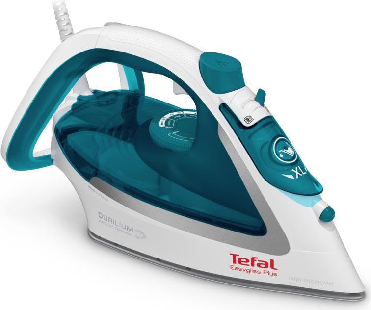 Tefal EasyGliss Plus FV5718 Bügeleisen Trocken- & Dampfbügeleisen Duriliumsohle Türkis - Weiß 2400 W (FV5718) von Tefal