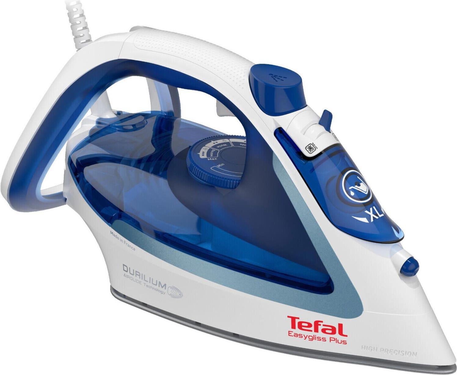 Tefal Easygliss 2 FV5736E0 Bügeleisen Trocken- & Dampfbügeleisen Durilium Airglide Bügelsohle 2500 W Blau - Weiß (FV 5736) von Tefal