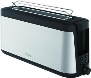 Tefal Element TL4308 Toaster, 7 Bräunungsstufen (1000 Watt) silber/schwarz. Anzahl der Scheiben: 2 Scheibe(n), Produktfarbe: Schwarz, Edelstahl, Gehäusematerial: Edelstahl. Leistung: 1000 W (TL4308) von Tefal