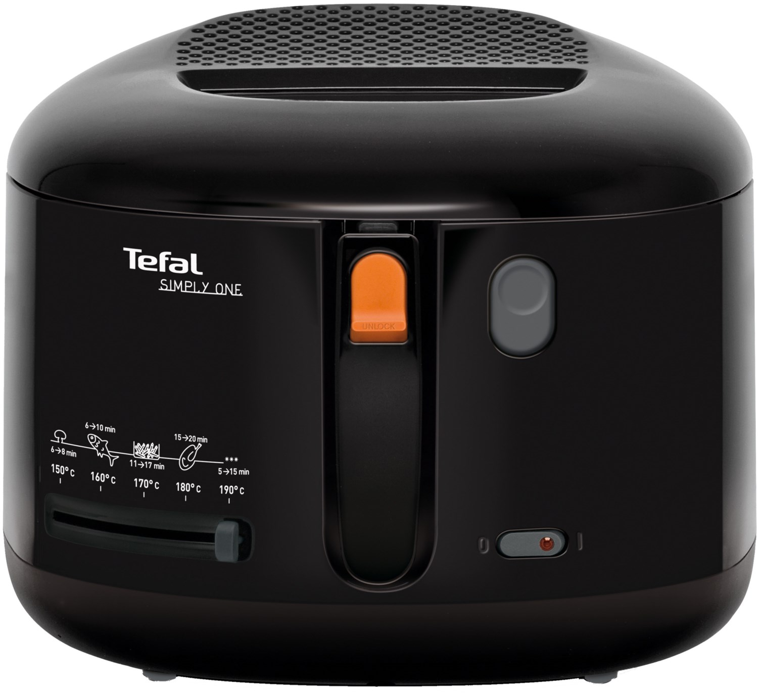 Tefal FF1608 Simply One Elektrische Fritteuse XL Fassungsvermögen schwarz von Tefal