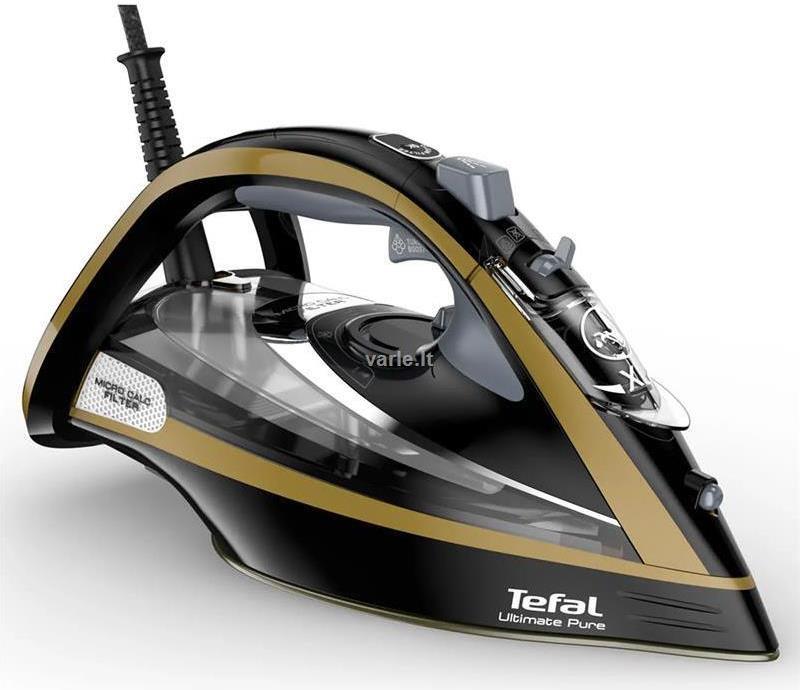 Tefal FV9865E0 Bügeleisen Trocken- & Dampfbügeleisen Durilium Selbstreinigende Grundplatte 3000 W Schwarz - Gold (FV9865) von Tefal