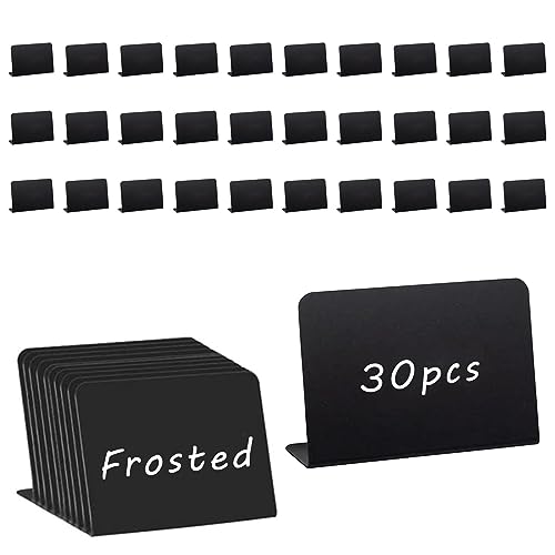 30-teiliges Mini-Blackboard, 5 x 4 Zoll (10,2 x 10,2 cm) erasable small board, table numbers, food labels, standing panels for wedding, birthday, and food/buffet (L) von Tefola